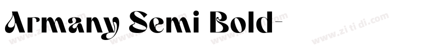 Armany Semi Bold字体转换